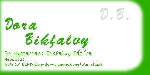 dora bikfalvy business card